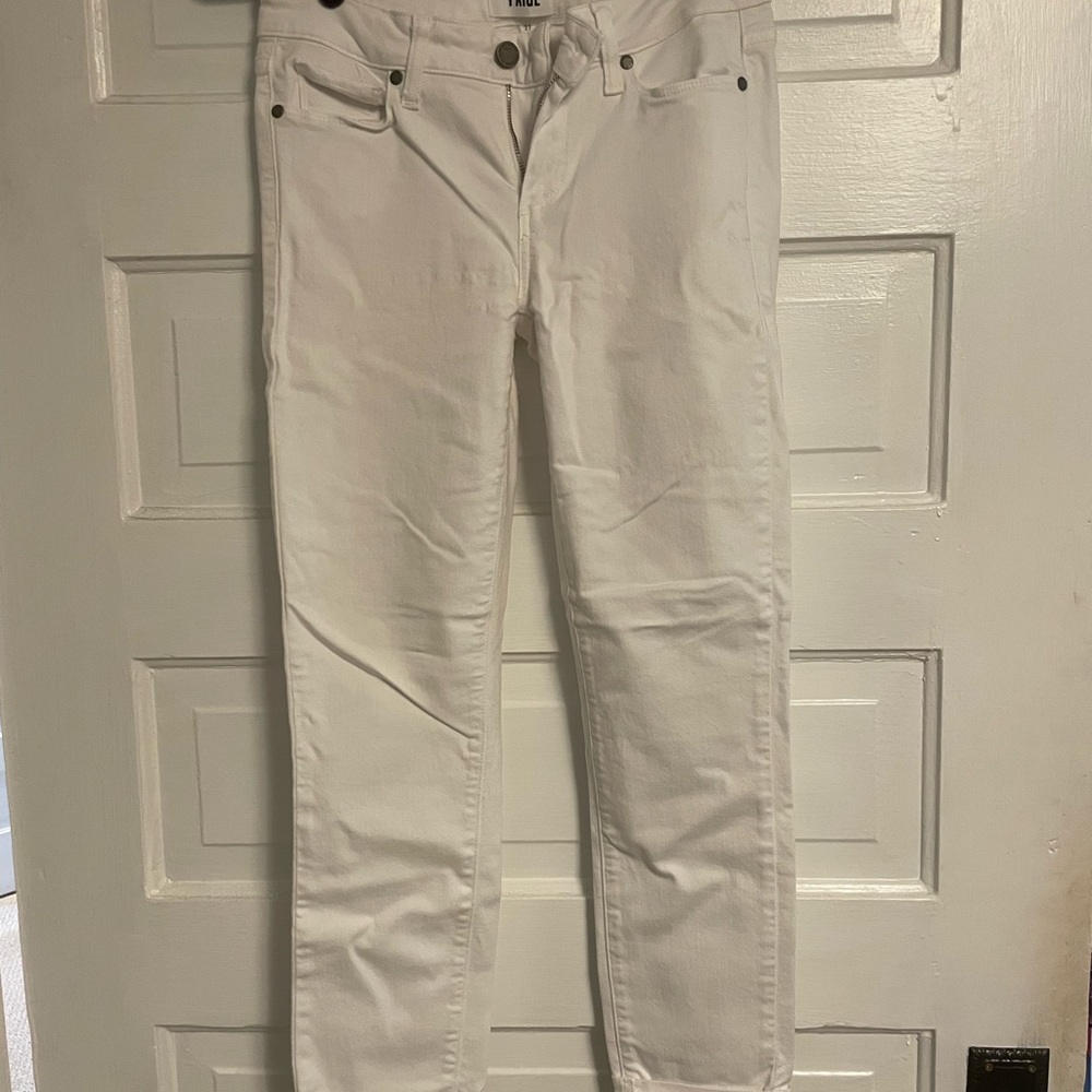 EUC Paige Kylie crop jeans white